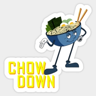 RAMEN CHOW DOWN Sticker